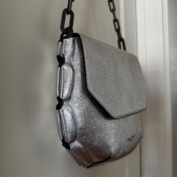 Rag & Bone Sadie Silver Metallic Leather Bag - NWT - Gorgeous Bag! - Picture 6 of 10